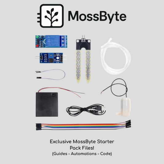 MossByte DIY Smart Irrigation Kit with Soil Moisture Sensor